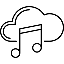 nuage de musique Icône