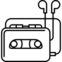 이어폰이있는 walkman icon