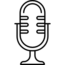 Винтажный радиомикрофон иконка