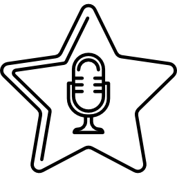 Звезда с микрофоном иконка