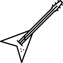 guitarra eléctrica hevy metal icono