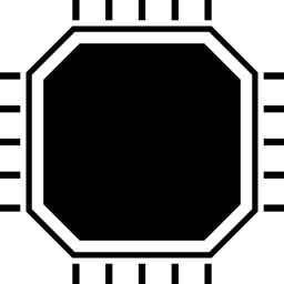 processeur carré Icône