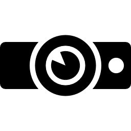 proiettore con obiettivo icona