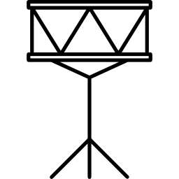 trommel met ondersteuning icoon