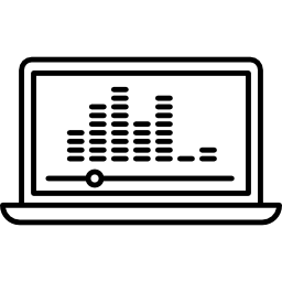 muzyka na laptopie ikona