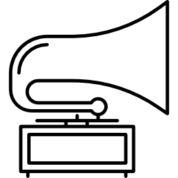 vieux gramophone Icône