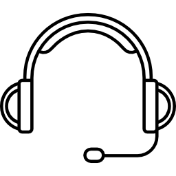 Big Headphones with Microphone icon