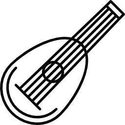 geneigde mandoline icoon