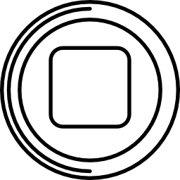 botón de parada circular icono