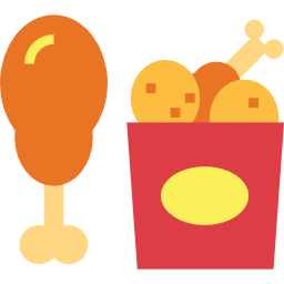 pollo frito icono