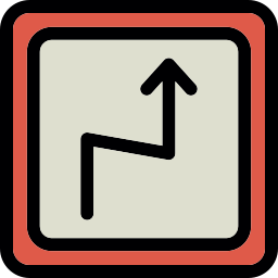 Sharp bend icon