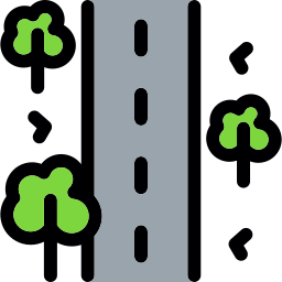 Unsealed road icon