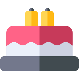 pastel de cumpleaños icono