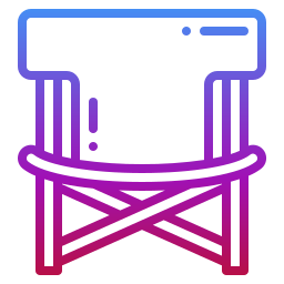 chaise de camping Icône