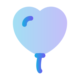 Balloon hearts icon