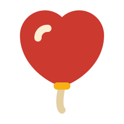 corações de balão Ícone