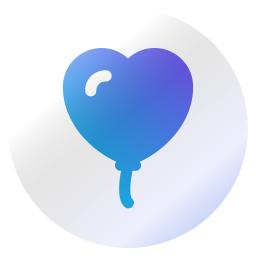 corações de balão Ícone