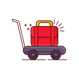 Luggage cart icon