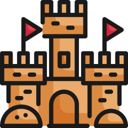 Sand castle icon