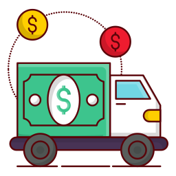 transport pieniędzy ikona