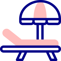 Beach chair icon