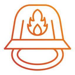 Firefighter helmet icon