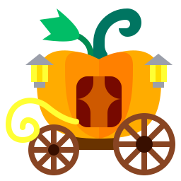 carrozza di zucca icona