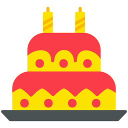 pastel de cumpleaños icono