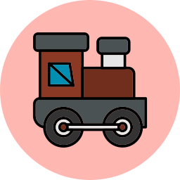 tren de juguete icono