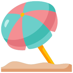 Sun umbrella icon