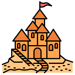 Sand castle icon