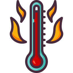 caliente icono