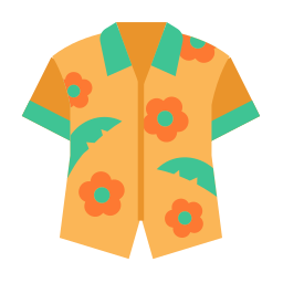 camicia hawaiana icona