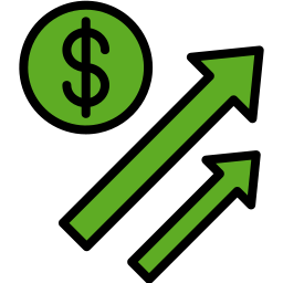 Money growth icon