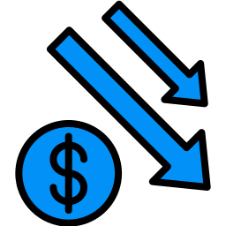 pérdida de dinero icono