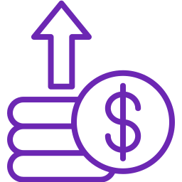 croissance monétaire Icône