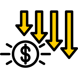 perte d'argent Icône