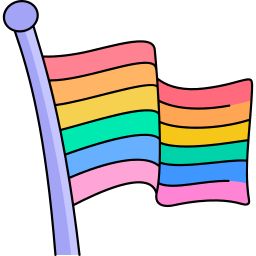 Rainbow flag icon