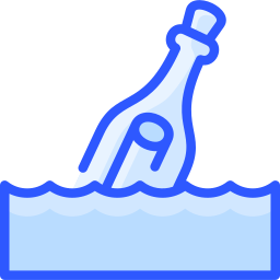 messaggio in una bottiglia icona