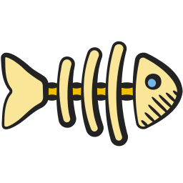 poisson mort Icône