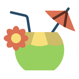 Coconut drink icon