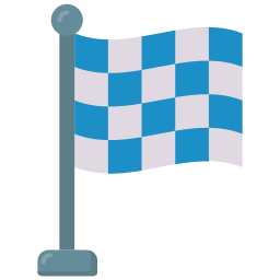 bandera de carreras icono