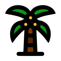 Árbol de coco icono