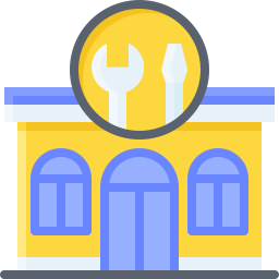 Repair shop icon