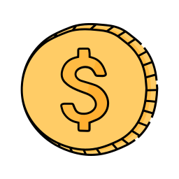 moneta da un dollaro icona