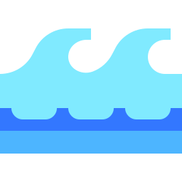 piscina ondulada icono