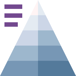 grafico a piramide icona