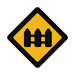 cruce de ferrocarril icono