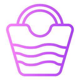 Beach bag icon