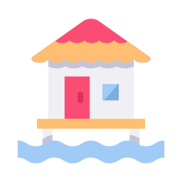 Stilt house icon